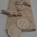 Baby Swaddle Set Newborn - Receiving Headband Blankets and Bow Hat,Newborn Essentials, Soft Nursery Swaddling BlanketsStretchy Baby Blankets for Girls and Boys Unisex (Light Brown)