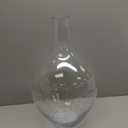 15" Tall, Large Glass Vase for Floor Decor, Big Tall Floor Vase for Pampas Grass Plants Flowers, Modern Decorative Living Room Bedroom Hallway, Clear Round Jar