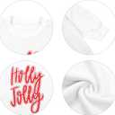 KIDDAD Christmas Sweatshirts for Women Glitter Patch Merry Christmas Letter Print Sweater Embroidered Striped Pullover Tops (White, XL)