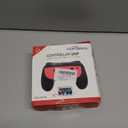 FASTSNAIL Grips Compatible with Nintendo Switch for Joy Con & OLED Model for Joycon, Wear-Resistant Handle Kit and Non-Slip Thumb Grips for Switch Joycon 1 Controller 2 Pack (Blue and Red)