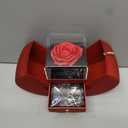 Forever Rose in Glass Box with Love Necklace, Preserved Eternal Rose & Jewelry Gift for Wife, Girlfriend or Mom, Valentine's Day Gift to Cherish, Regalos para Novia