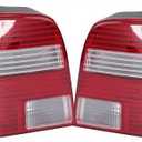 Azoeparts 2X Rear Brake Stop Tail Light Lamp for Volkswagen Golf MK4 1998-2002 (White)