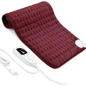 Electric Heating Pad with 6 Heat Settings, Auto Shut Off, Dry Electric Heating for Back Neck Knee Arms Legs Shoulder Heat Pads for Christmas Birthday Father Mother's Day, 24"x12"