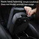 Car Center Console Cover/pad Genuine Leather,Universal Armrest mat, Adjust driving posture Cushion,Protector box,Memory Foam,Real cowhide,Relieves shoulder/arm fatigue,boosting driving safety (sizeA 12 x 5.9 x 2.2 inch(compact/A-class cars))