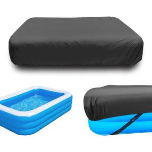 120x72 inch Inflatable Rectangular Pool Cover 10 X 6 ft Inflatable Rectangle Swimming Pool Cover 118x79 Waterproof Pool Covers 103 x 69 inch for Outdoor Garden Family Pools Protector