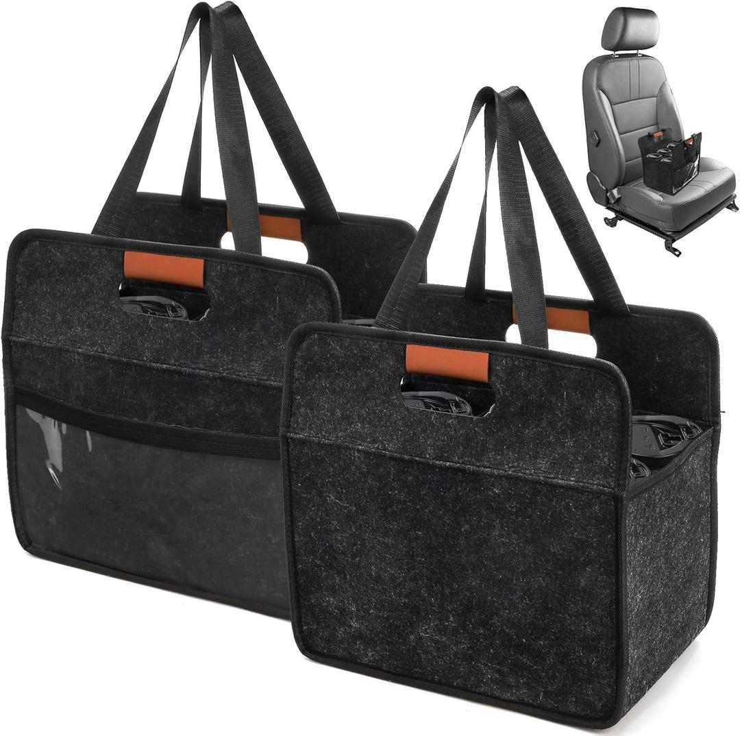 ZOOFOX 2 Pack Insulated Drink Carrier with Handle, 6 Cup Portable Drink Carrier for Car, Reusable Folding Coffee Cup Holder Bag for Daily Life Takeout, Outdoors, Travel