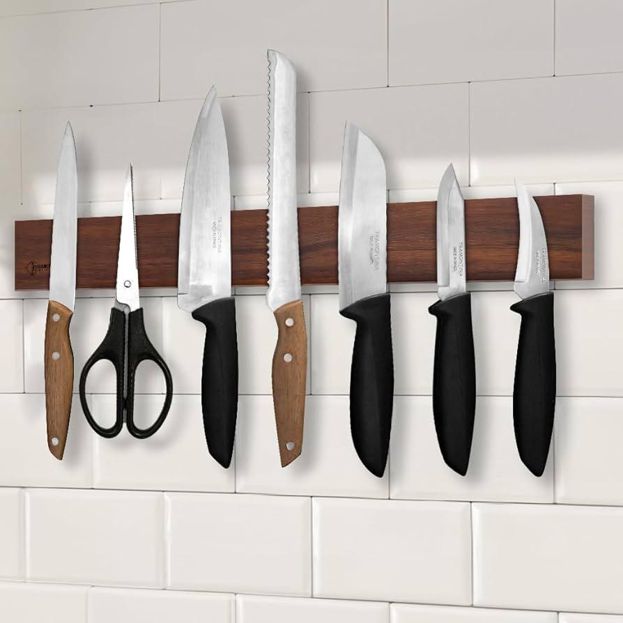 Wooden(13"x3") Magnetic Knife Strip