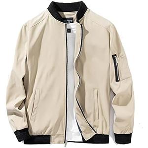 Men's Slim Fit Lightweight Sportswear Jacket Casual Bomber Jacket 100