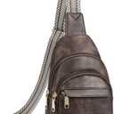 BOSTANTEN Small Sling Bag for Women Leather Crossbody Bags Fanny Pack Chest Bag for Travel