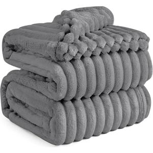 Bedsure GentleSoft Frost Gray Full Blanket for Bed - Cozy Soft Blankets for Women, Cute Large Throws for Girls, 84x90 Inches