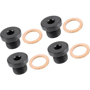 4 Pcs M14x1.5 Steel Engine Oil Drain Plug Screw for Audi A4 A6 S8 S6 S5 Q7 Q5 RS7 RS7 for Volkswagen Touareg Black Replace Parts