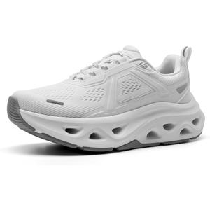 NORTIV 8 Women's Comfortable Walking Shoes Running Tennis MovePropel Athletic Gym Workout Jogging Fashion Sneakers (7, White)