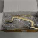 CRAFTSMAN ROAD Antique Brass Cast Iron Pull Handles 6 inch (Squared Base, Set of 4) - Cabinet Door Handles, Gate Handle Pull, Barn Door Hardware, Grab Handles