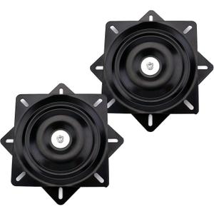 Fasmov 2 Pack 6.15" Heavy Duty Bar Stool Swivel Replacement Seat Swivel Bar Stool Swivel Plate, Chair Swivel Base with Solid Ring of Ball Bearings, Lazy Susan Hardware for Recliner Chair or Furniture