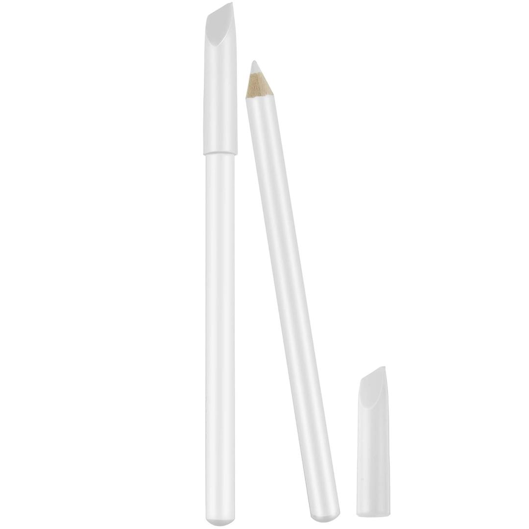 Maitys 2 Pieces Nail Whitening Pencil 2-in-1 White Nail Pencil DIY Design Manicure with Cuticle Pusher