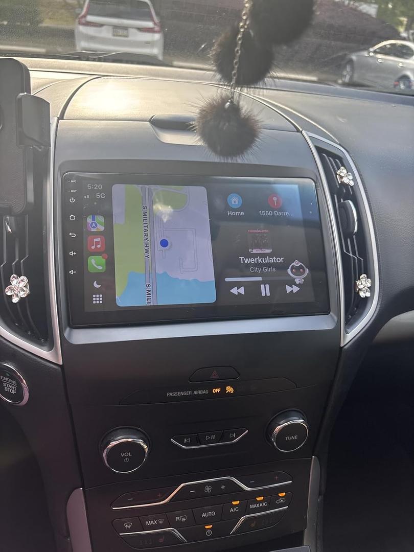 4+64G 9In Car Stereo Radio for Ford Edge 2015-2018 w/GPS Navi 2017 2016 with Carplay/Android 13 Auto WiFi Bluetooth Music with Backup Camera Microphone Car Player (for Mid/Base Trim)