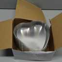 Tanlade 25 Pack Heart Clear Plastic Bowls Disposable Large Plastic Party Bowls 7" x 7" x 1.18" Heart Shaped Tray for Dessert, Ice Cream, Parfait, Fruit, Salad, Snack and More Cold Food