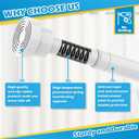 2pcs Tension Curtain Rod 33 to 56 inch No Drilling Spring Tension Rod Adjusting White Curtain Rod No Drilling Non-Slip Expandable Spring Loaded Curtain Tension Rods for Window, Doorway, Closet