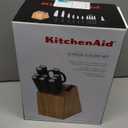 KitchenAid Gourmet 12-Piece Forged Knife Block Set with Sharpener, High-Carbon Steel, Black Birchwood