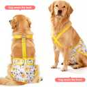 Female Dog Diapers 3 Pack Washable Dog Diapers Female Dog Diaper that Stay on Dog Diaper Female with Suspenders Reusable Doggie Diapers for Heat, Incontinence and Puppy Training (Large)