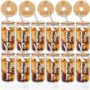 Tioncy 12 Pcs Class of 2025 Graduation Gifts Glass Cups with Bamboo Lids and Straw for Her Him, Congrats Grad College Masters Degree Graduation Gifts, 16 oz 2025 Can Shaped Glass Cup