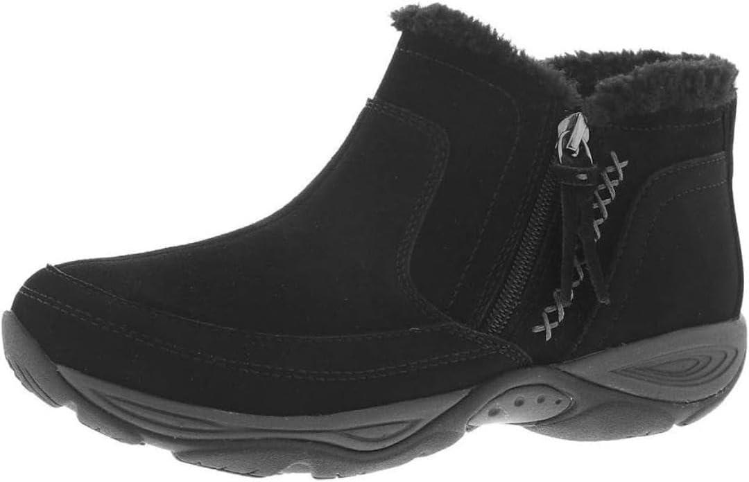 Easy Spirit Women's Epic Bootie, Size: 9.5, Color: Black-suede