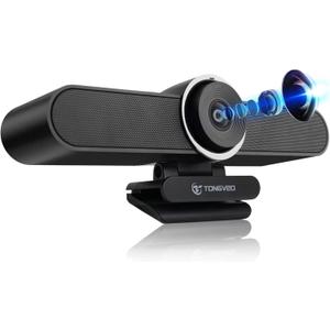 4K Webcam Conference Call TV Room Web Camera with Dual Microphones &Speaker, | All-in-One USB Video Camera, 116 Wide Angle, AI Auto Framing | Compatible with MS Teams, Zoom, OBS