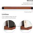 Vinyl Record Wall Mount - an Elegant Display Ledge Made from Solid Wood - This Vinyl Record Shelf Will Hold Records of Any Size (Brown)