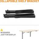 Wallmaster 24inch Folding Shelf Brackets Garage Heavy Duty Steel Max Load 500lb Floating Wall Mounted Collapsible Shelf Bracket Space Saving (Pack of 4, No Board)