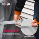 Grill Cover by Grillman, Gray, 60 Inch, BBQ Outdoor Grill Covers, Charcoal & Gas Grills, Waterproof, Rip-Proof, Weather-Resistant, Anti-UV, Barbecue Cover for Weber, Genesis, Charbroil, Nexgrill, etc