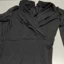 Black Long Sleeve Collared Romper, Size XL