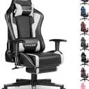 GTRACING Gaming Chair with Footrest Speakers Video Game Chair Bluetooth Music Heavy Duty Ergonomic Computer Office Desk Chair