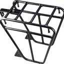 Yeory Front Bike Rack, Heavy Duty Aluminium Alloy Multipurpose Trapezoidal Design Bike Cargo Rack with Adjustable Connecting Rod for Cargo Luggage, Front