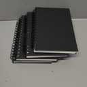 Notebook Spiral Journal Lined, A5, 100gsm Thick Paper & Hard Kraft Cover, 60 Sheets (120 Pages), 8.4" x 6", Gray, 4 Pack