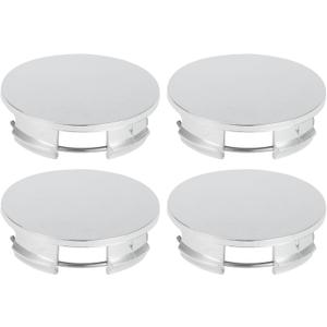 4 Pcs 57mm 2.24" OD - Universal Car Wheel Hub Center Caps - Car SUV Trucks Auto Hub Covers Scratch Resistant Rustproof - Durable Plastic Chrome Silver Tone