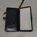 Defencase Compatible with iPhone 16 Pro Max Case Wallet with RFID Blocking Card Holder for Woman Men, PU Leather Magnetic Snap Flip Zipper Strap Wallet Phone Case for iPhone 16 Pro Max 6.9", Coffee