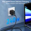 8K USB 4 Cable 40Gbps 240W Fast Charge C-C Cable for Laptop/Monitor/Portable Hard Drive/Docking Station, 2m (6.6ft)