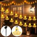 16.4 ft Solar Diwali String Lights 30 LED Diya Solar Lights Indian Diwali Decorations for Warm White Glow for Home Indoor Outdoor Waterproof Indian Party Wedding Decoration