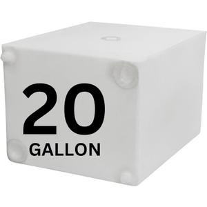 20 Gallon RV Fresh Water Tank, Potable Water Storage Tank for Drinking, Cooking, Cleaning, Showering, for Campers, Trailers, Motorhomes, RVs, Cube Shape, 21" x 17" x 14" (WT-5546)