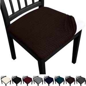 Dining Chair Seat Covers, Washable Dining Room Chair Seat Covers Set of 6, Removable Kitchen Seat Covers Chair Covers for Dining Chairs