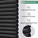 Upgrade No Drill No Tools Custom Size Cellular Shades for Indoor Windows 38mm Honeycomb Blinds Cordless Free Stop Blinds for Windows Black Blackout,34.5" WX72 H