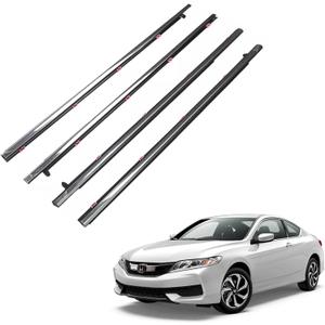 4 PCS Weather Stripping Car Window Trim Moulding Seal for 2013-2018 Honda Accord Replace 72410-T2A-A01 72450-T2A-A01 72910-T2A-A01 72950-T2A-A01
