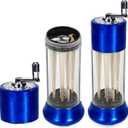 3-in-1 Spice Grinder Hand Crank Loader Roller Crusher Filler Flower Buds Milling Grinding Storage with Magnetic Lid
