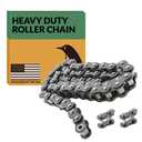 PGN #50 Heavy Duty Roller Chain - 10 Feet + 2 Free Connecting Links - #50H