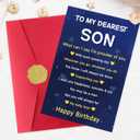3 x IDU Birthday Card for Son,Son Birthday Card from Mom Dad Parents,Happy Birthday Cards Gifts for Adult Sons Boy