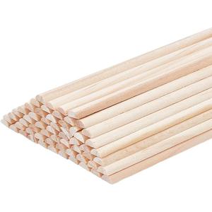 OLYCRAFT 50Pcs 13.8 Inch Wooden Dowel Rods Half Round Split Wood Dowels Sticks Unfinished Wooden Rods Half Round Strips Arch Dowel Rods for DIY Crafts Braiding Tapestry Home Decor