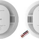 Kidde Hardwired Smoke & Carbon Monoxide Detector, AA Battery Backup, Voice Alerts, Interconnectable, LED Warning Light Indicators, 2 Pack, Exp. Date: 10 Years After Installation