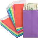 Mr. Pen- Money Envelopes for Cash, 6.5" x 3.5", 100 Pack, Kraft Paper, Self-Adhesive Bulk Cash Envelopes for Budgeting, Money and Coin Saving, Check, Budget, Small Item Organizing (Bright and Pastel Palette)