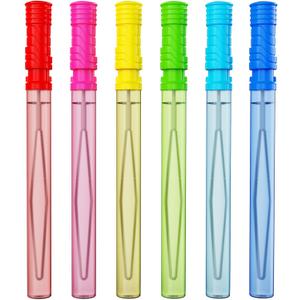 EagleStone 14.6" Giant Bubble Wands Bulk for Kids, 6 Pack Big Bubble Sticks with Refill Solution, Outdoor Summer Backyard Toddler Bubble Toys for Kids, Easter Basket Stuffers, Birthday Party Favors