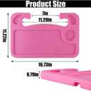 GLSOWEE Car Steering Wheel Tray, Computer Office Car Table Tray, Pink | Auto Steering Wheel Desk for Eating Working, Multipurpose Car Desk Travel Accessories for Most Vehicles Steering Wheel